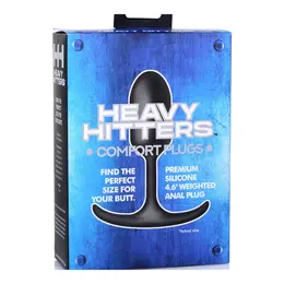 XR Brands Heavy Hitter Silicone Intimate Plug Small Weighted Black