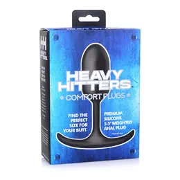 XR Brands Heavy Hitter Silicone Weighted Plug Medium - Velvety Texture