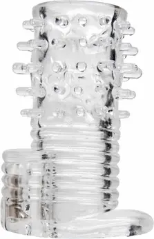 Master Series Vibrating TPR Intimate Sleeve Clear 3.5in