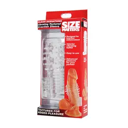 Master Series Vibrating TPR Intimate Sleeve Clear 3.5in