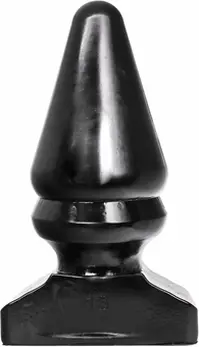 All Black AB13 Anal Plug 28.5 cm - Smooth Grooved Large Model