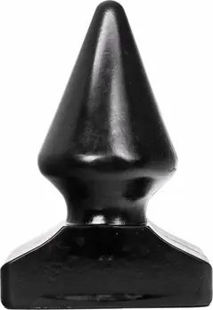 All Black Model 21,5 cm Silicone Intimate Plug with Grooved Design