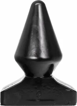 All Black Model 7 Intimate Plug 18.5 cm - Smooth Grooved Surface