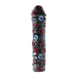 All Black 15/38 cm Model Premium Silicone Intimate Accessory Black