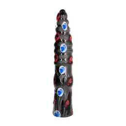 All Black Model 060 - Elongated Ribbed Intimate Device 33 cm Black