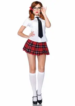 Leg Avenue School Sweetie Costume Set 4-Piece, Classic Design, L