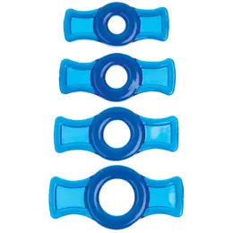 Doc Johnson TitanMen Tools Adjustable Ring Set Black 4pcs TPR