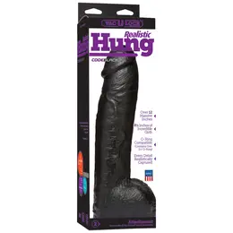 Doc Johnson CodeBlack 12” Vac-U-Lock Attachment, Anatomical Black 30cm
