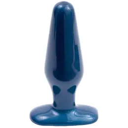 Doc Johnson Pretty Ends Medium Plug Midnight Blue - Sil-A-Gel, 5.5