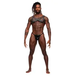 Male Power Virgo Adjustable Harness Imitation Leather Black One Size