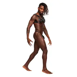 Male Power Virgo Adjustable Harness Imitation Leather Black One Size