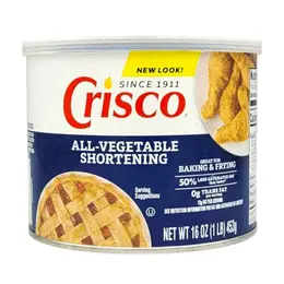 Crisco All-Vegetable Shortening 16 oz 453g - Multi-Purpose Fat-Based Formula