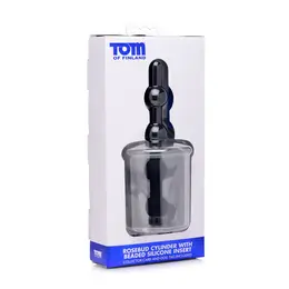 XR Brands Rosebud Cylinder Anal Pump with Silicone Beads 4-Bulb System