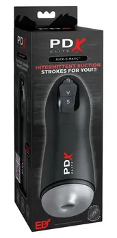 PDX Elite Suck-O-Matic Frosted Black Automatic Stimulation System 26.5cm