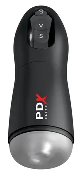 PDX Elite Suck-O-Matic Frosted Black Automatic Stimulation System 26.5cm