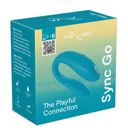 We-Vibe Sync Go Turquoise Dual Vibrator for Couples, App Control, 7.7 cm
