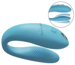We-Vibe Sync Go Turquoise Dual Vibrator for Couples, App Control, 7.7 cm