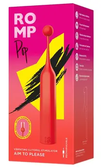 ROMP Pop Mini Intimate Device with 2 Interchangeable Silicone Attachments