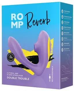 ROMP Reverb Dual-Action Silicone Intimate Device, Waterproof, Purple