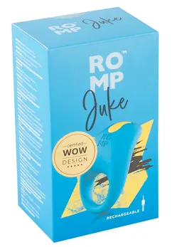 ROMP Juke Flexible Silicone Intimate Ring 10 Modes USB Blue 7.3cm