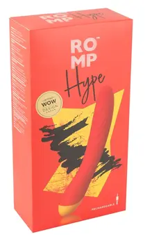 ROMP Hype Rechargeable Silicone Vibrator - 10 Modes, Waterproof, 21 cm