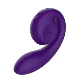 Snail Vibe Gizi Vibrator Purple - Dual Motor, Flexible, Compact Design