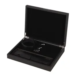LOCKINK Blindfold Kit Black - Adjustable Leather Eye Mask with Buckles