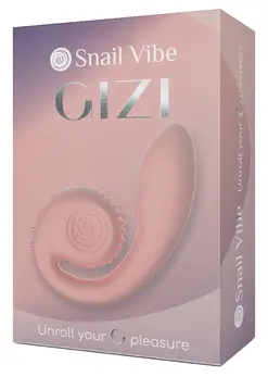 Snail Vibe Gizi Peachy Pink - Dual Intimate Device, Silicone, 19cm