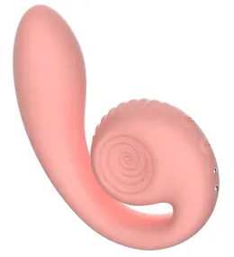 Snail Vibe Gizi Peachy Pink - Dual Intimate Device, Silicone, 19cm