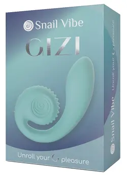 Snail Vibe Gizi Tiffany Dual Motor Silicone Intimate Device Blue 19cm