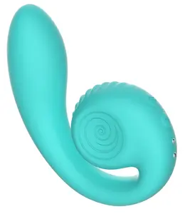 Snail Vibe Gizi Tiffany Dual Motor Silicone Intimate Device Blue 19cm