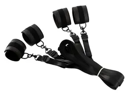 You2Toys Bed Restraint System Vegan Adjustable Black 180cm