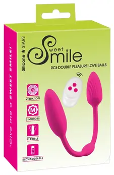Sweet Smile RC Double Pleasure Silicone Intimate Duo Balls Remote 28cm