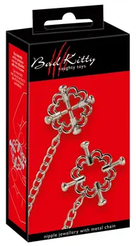 Bad Kitty Stainless Steel Nipple Jewellery with Adjustable Chain 30.5cm