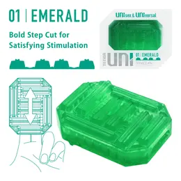 Tenga UNI Emerald Versatile Stretchable Sleeve, Soft Material, Eco Case