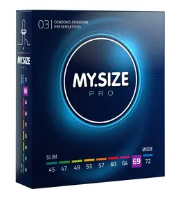 MY.SIZE PRO 69mm Ultra-Thin Intimate Protection 3-Pack