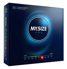 MY.SIZE PRO 60mm Vegan Ultra-Thin Latex-Free 36-Pack Intimate Covers