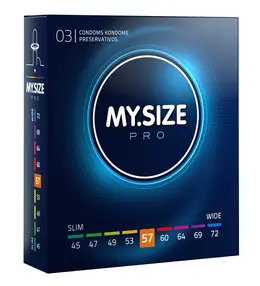 MY.SIZE PRO 57mm Intimate Latex Barrier 3pcs Ultra-Thin Hypoallergenic
