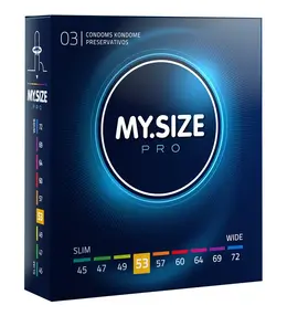 MY.SIZE PRO 53mm Ultra-Thin Vegan Intimate Protection 3pcs