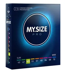 MY.SIZE PRO 49mm 3pcs Vegan Ultra-Thin Vytex Latex System