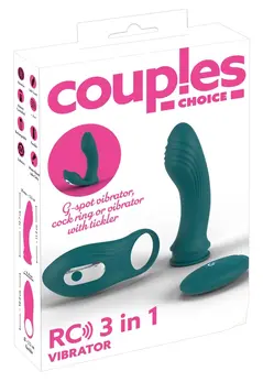 Couples Choice RC 3in1 Multi-Functional Intimate Set, Remote Control, Silicone