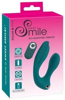 Sweet Smile Multi-Function Dual Vibration System Pink 17cm Remote Control