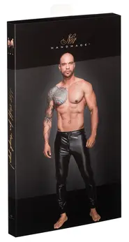 Noir Powerwetlook Men's Treggings XL - Athletic Style, Black Finish