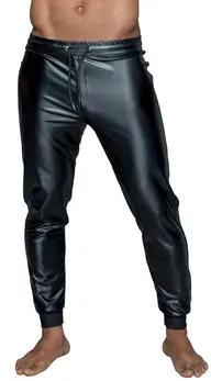 Noir Powerwetlook Men's Treggings XL - Athletic Style, Black Finish