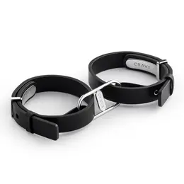 Crave ICON Cuffs Black/Silver - Elegant Adjustable Wrist Jewelry