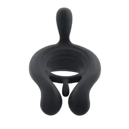 Playboy Pleasure Triple Play Vibrating Ring Black, 9 Modes, Remote Control