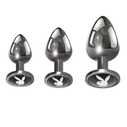 Playboy Pleasure 3-Piece Hematite Anal Plug Set - Graduated Sizes