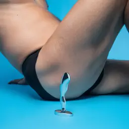 b-Vibe Stainless Steel Prostate Plug Medium Ergonomic Design 240g