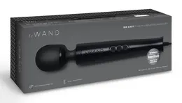 le Wand Diecast Plug-In Black Compact Massage Wand 20 Modes 29cm