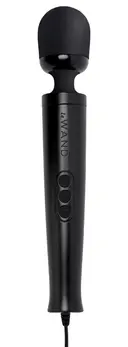 le Wand Diecast Plug-In Black Compact Massage Wand 20 Modes 29cm